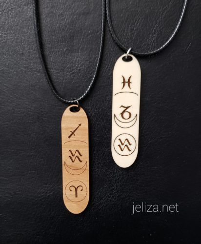 Personalized astrology natal triad pendants